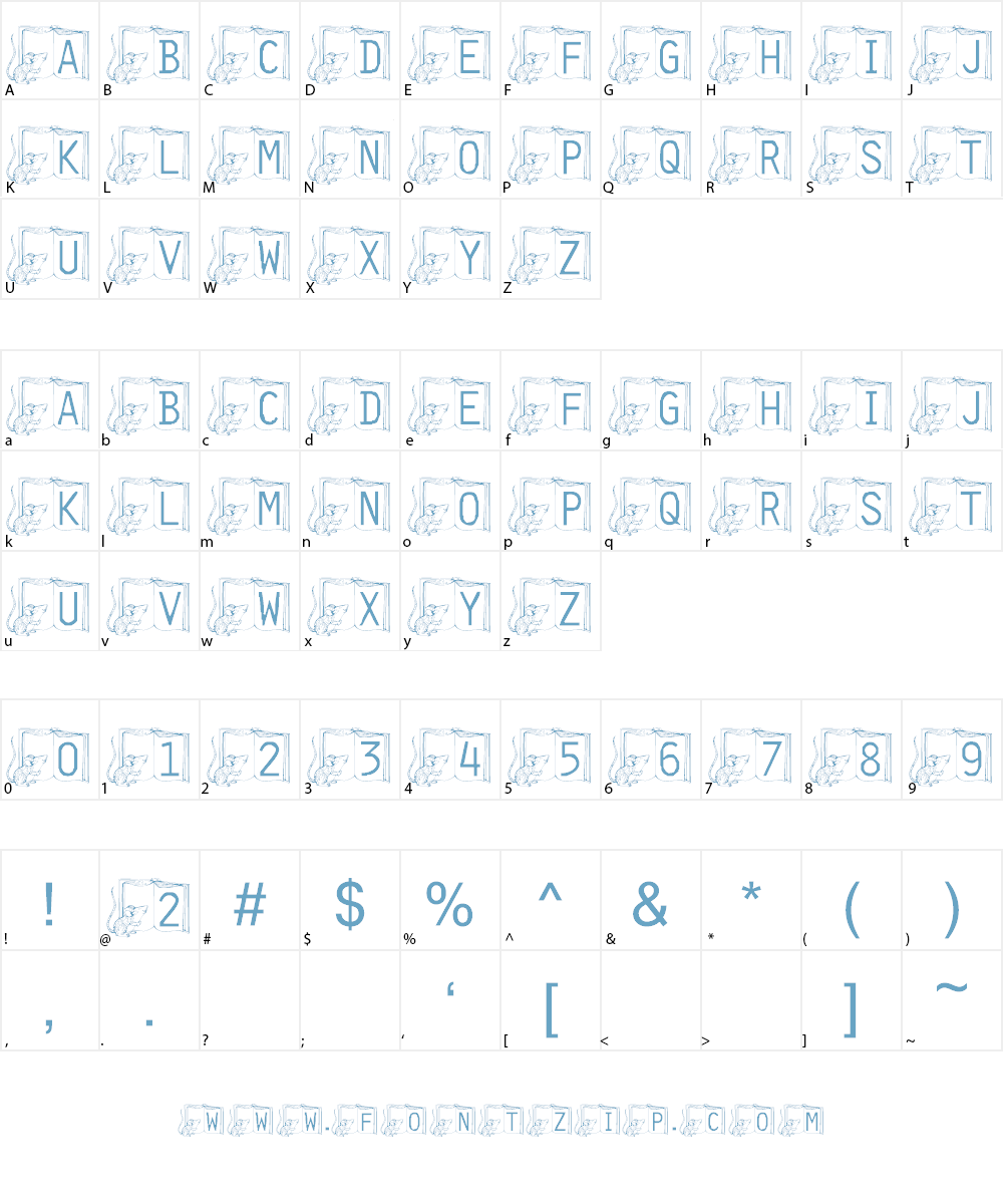 101! Melvin's Bedtime Story Font Character
